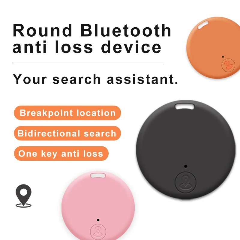 Round Bluetooth anti-lost device Find mobile phone wallet protective case Alarm pet anti-lost reminder iTag smart object finder