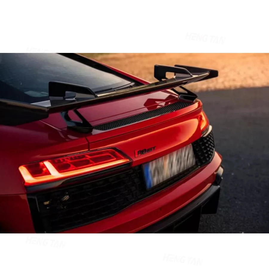 For Audi R8 2013-2022 Carbon Fiber Car Rear Trunk Spoiler Rear Wing Tail Wing Parts Upgrade Body kit Car Accessories