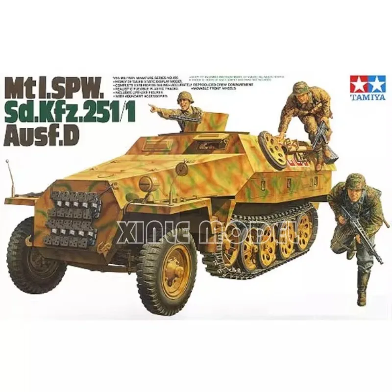 

TAMIYA 35195 Sd. Kfz.251/1 Ausf. D Half Track Armored Vehicle Scale Model Kit DIY Toy 1/35