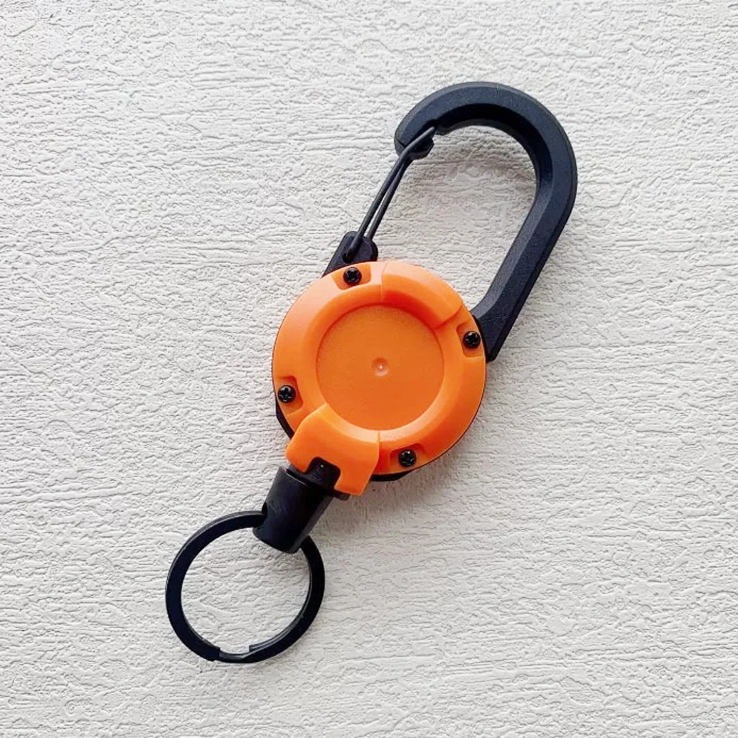 10 Stück robuste einziehbare Ausweishalter, diebstahlsicherer Stahlseil-Karabiner-Schlüsselanhänger, 60 cm, leicht zu ziehen, Outdoor EDC taktischer Ausweishalter – Detail 10