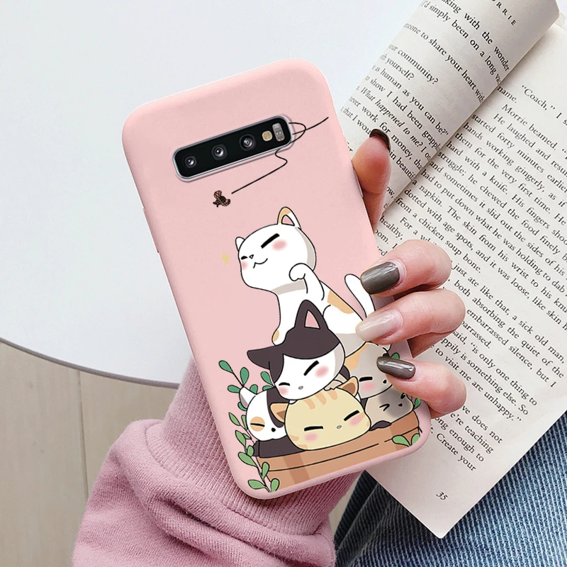 Fall Für Samsung Galaxy S10 S10 Plus S10E Telefon Abdeckung Nette Cartoon Candy Gemalt Weiche TPU Coque Für Samsung S10 s10 + S10E Funda – Detail 18