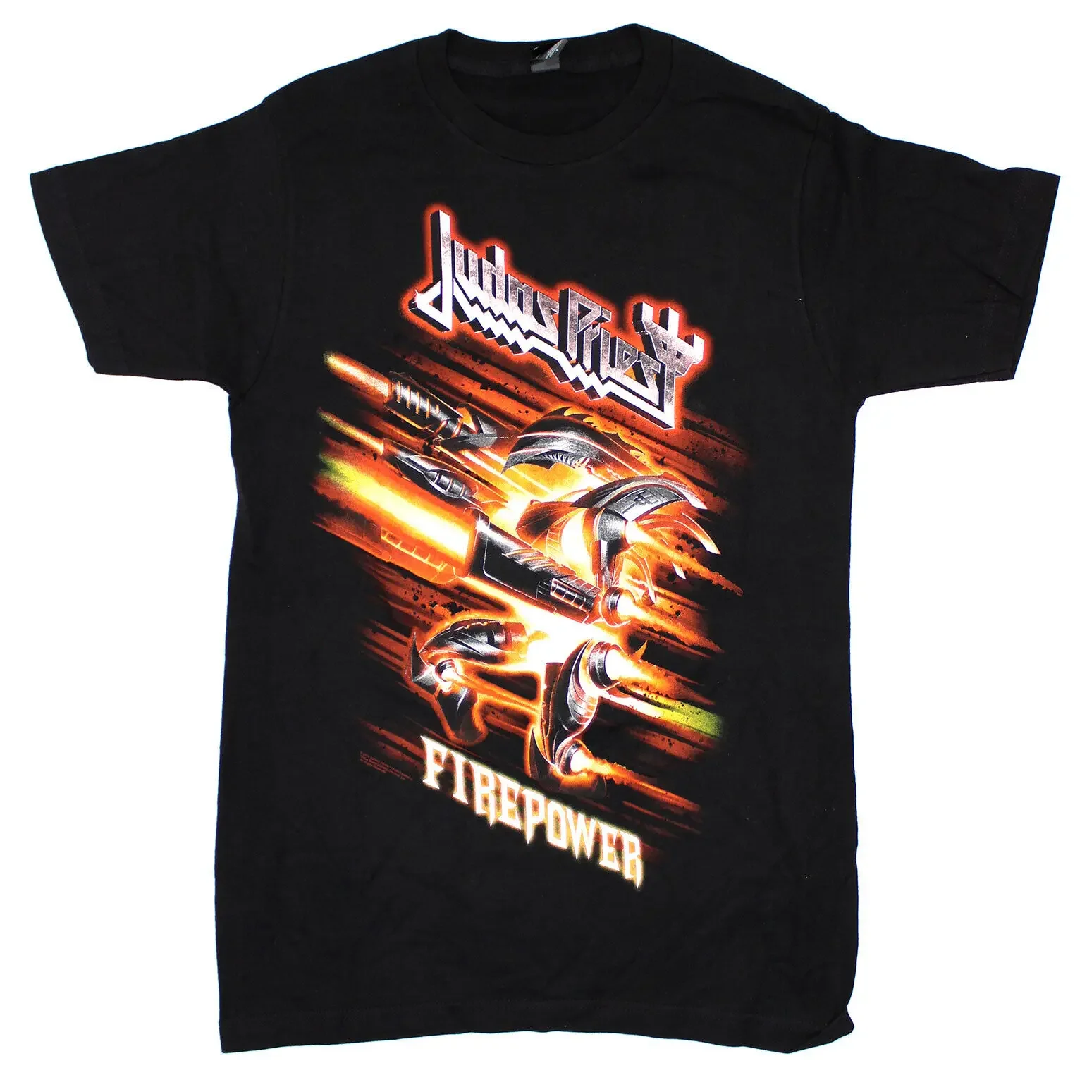 Men'S Judas Priest Fire Power Tour T Shirt Xx Large Black