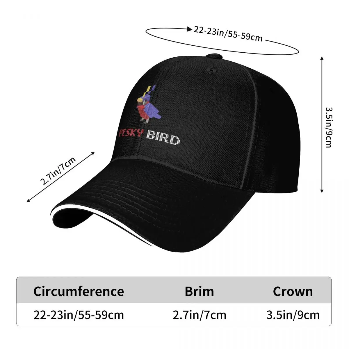 Pesky Bird Grian Hermicraft Baseball Cap Male hat birthday Snap Back Hat winter hats for men Men Golf Wear Women's