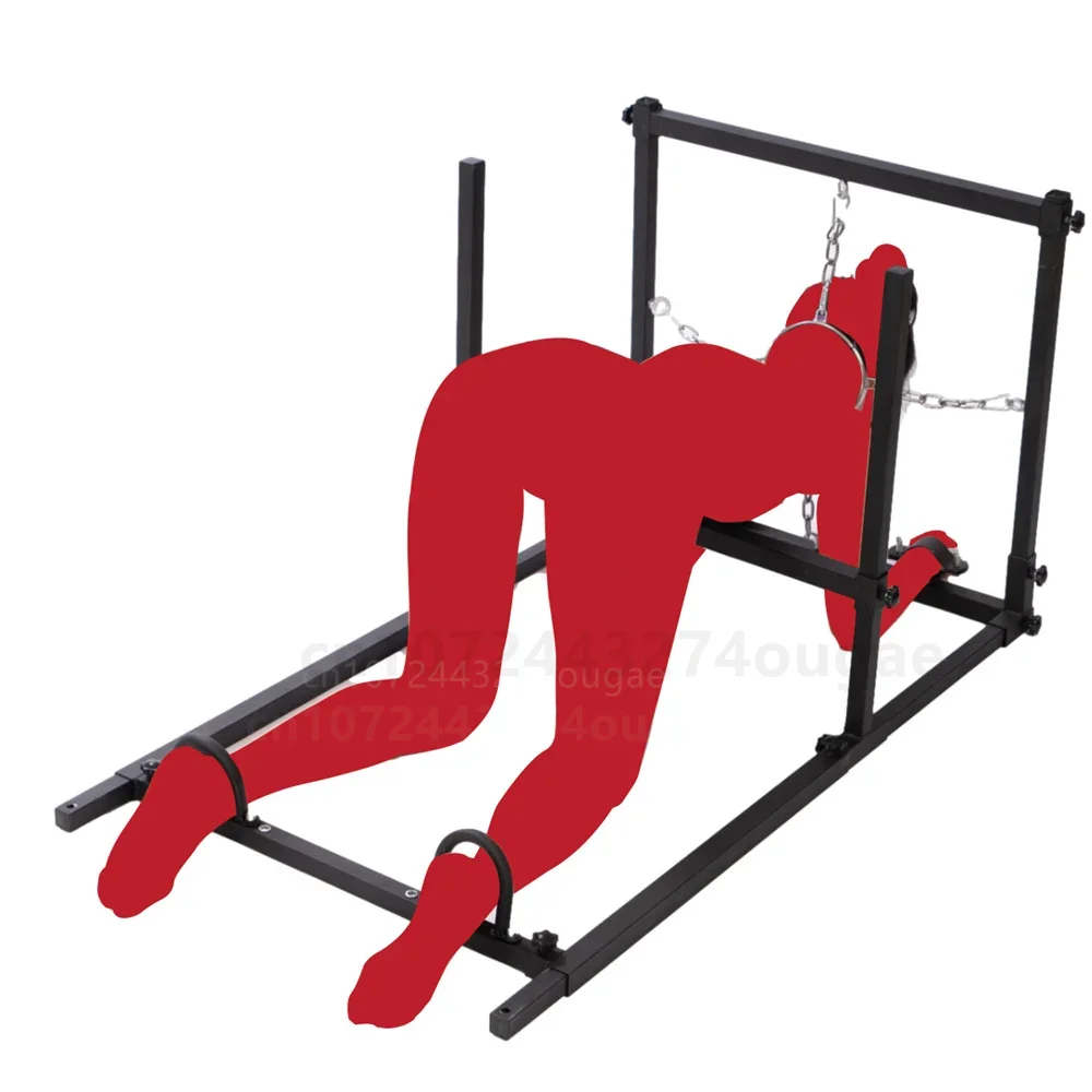 BDSM عبودية أطقم CBT وسادة مع أصفاد طوق الجنس التدريب الإطار الدعائم أدوات الكبار الجنس لعب للنساء الرجال الألعاب
