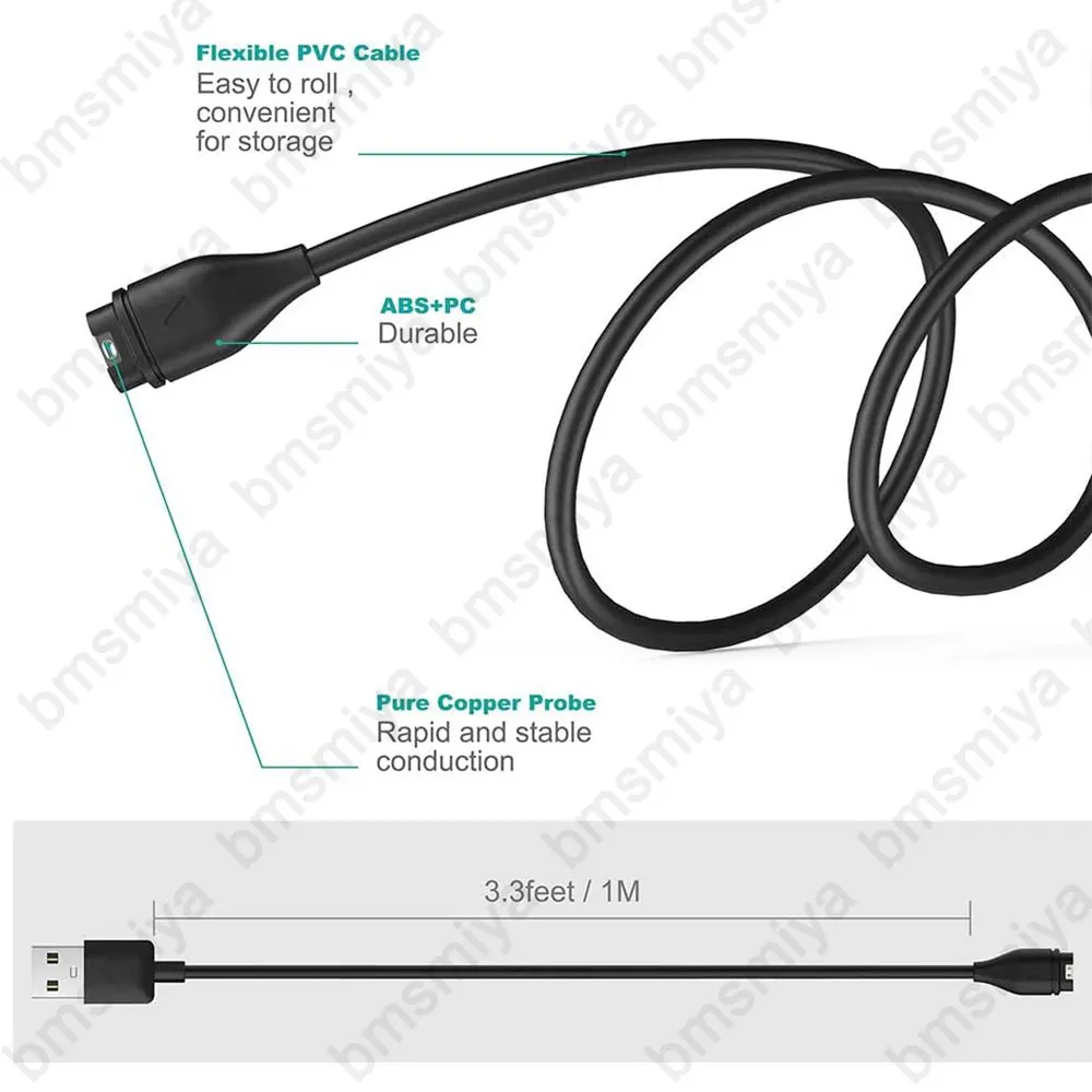 1 peça cabo carregador usb magnético para garmin d2 ar/charlie adaptador de cabo de carregamento para d2 delta/delta px/delta s fio de carga 1m