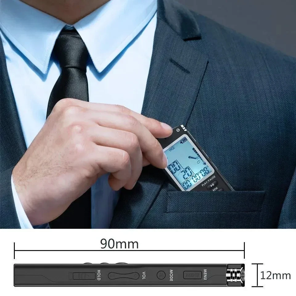 

Цифровой диктофон с шумоподавлением, 4 ГБ/8 ГБ/16 ГБ/32 ГБ/64 ГБ, аудио-звуковой диктофон, 96 часов, MP3-плеер Walkman