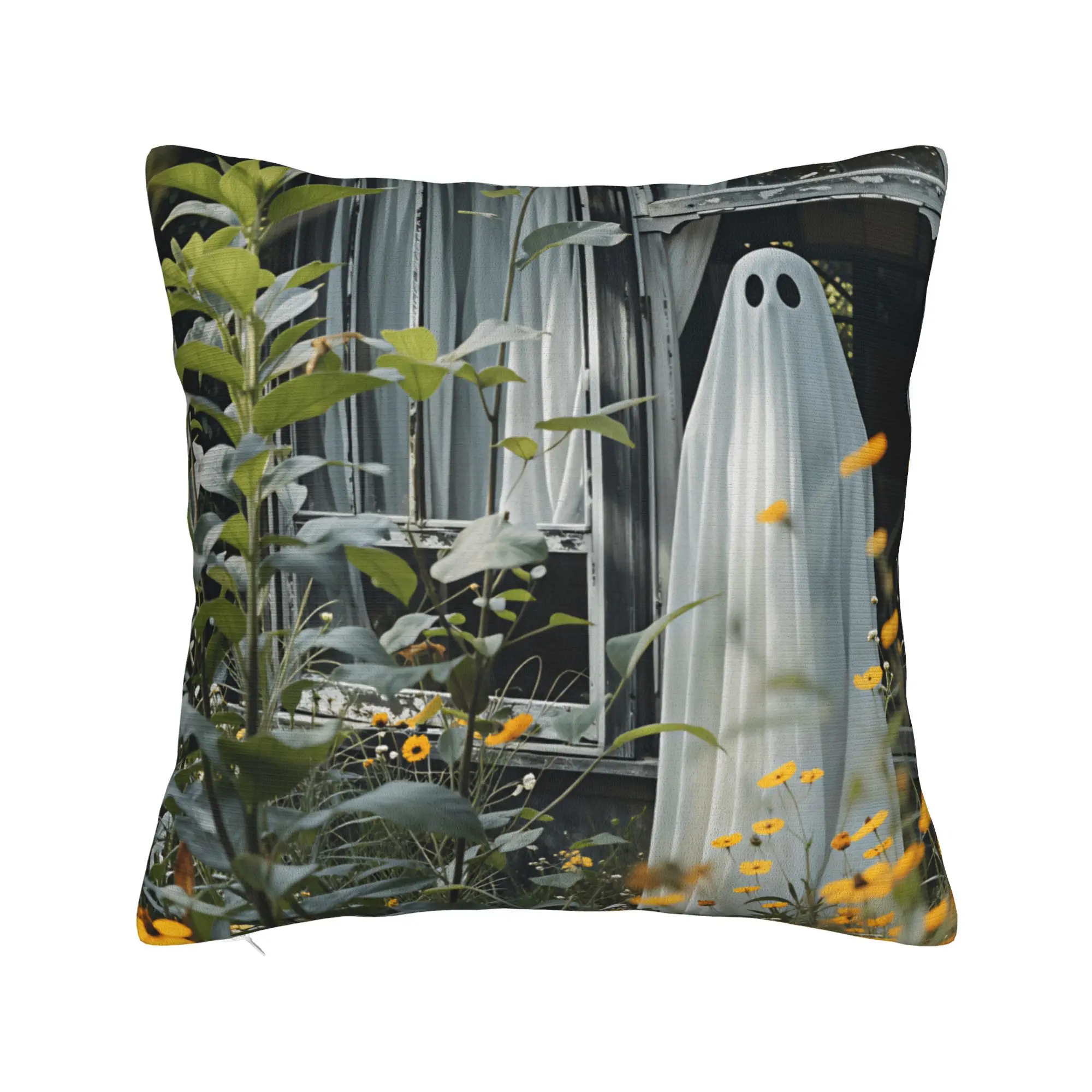Ghost Diamond Art Pillow Cover  Comfy Cushion Cover Retro Trendy Pillow Case For Living Room Chair