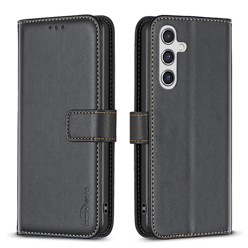 Wallet Flip Case on For Samsung Galaxy A14 4G SM-A145F Classic Phone Leather Cases For A14 5G A146B A 14 Card Slot Back Cover