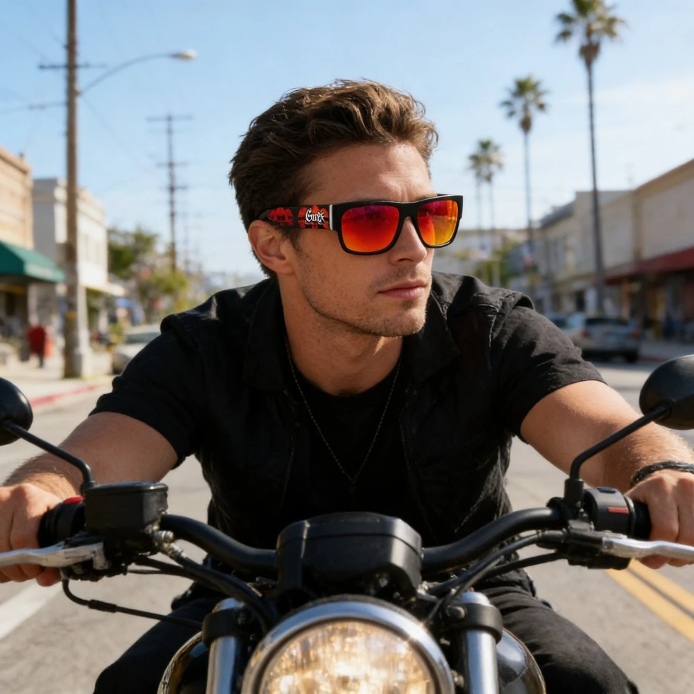 

GCOTX West Coast Chicano Байкерские поляризационные солнцезащитные очки в стиле хип-хоп для мужчин и женщин для вождения на открытом воздухе