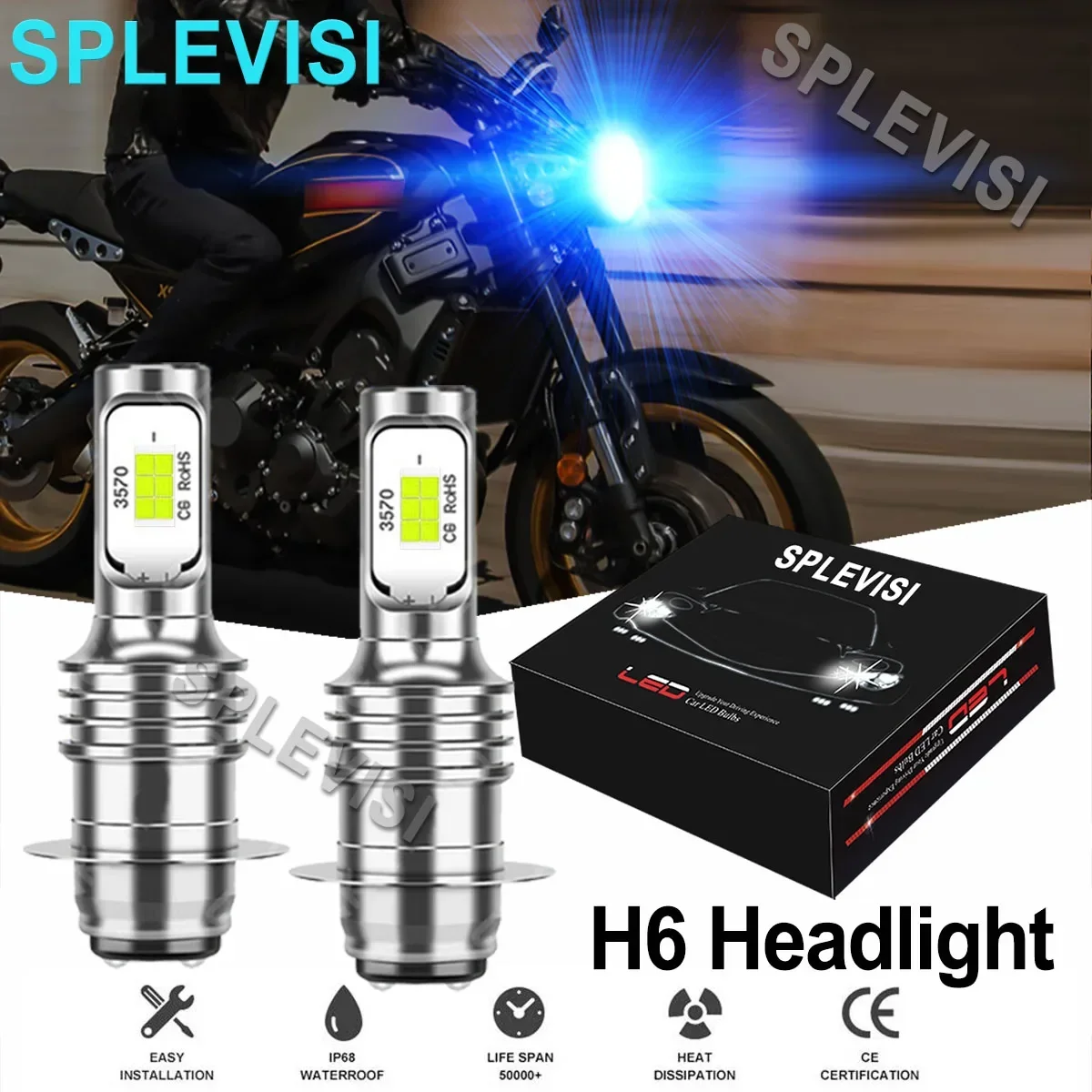 led moto Headlight For Yamaha Big Bear 250 2007-2009 300 1987-99 400 YFM400 2000-12 YFM350 2004-06 Grizzly 660 2002-2006