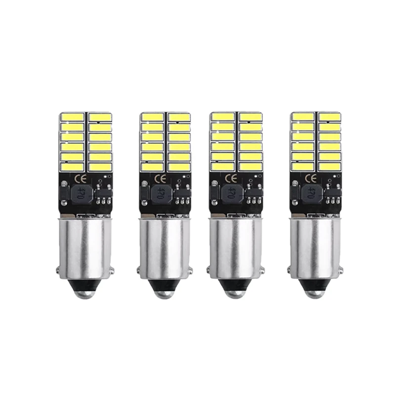 2-4pcs T11 BA9S T4W H6W 363 1445 17053 182 White 24 LED 4014 SMD Car Wedge Side Light Lamp Bulb 12V parking Light source