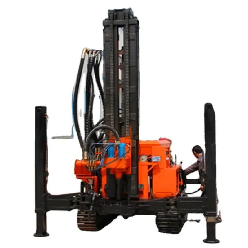 200m 500m 700m Water Drilling Rig Crawler Type Portable Water Well Drill Rig Machines Pneumatic Water Well Drilling Rig Hot