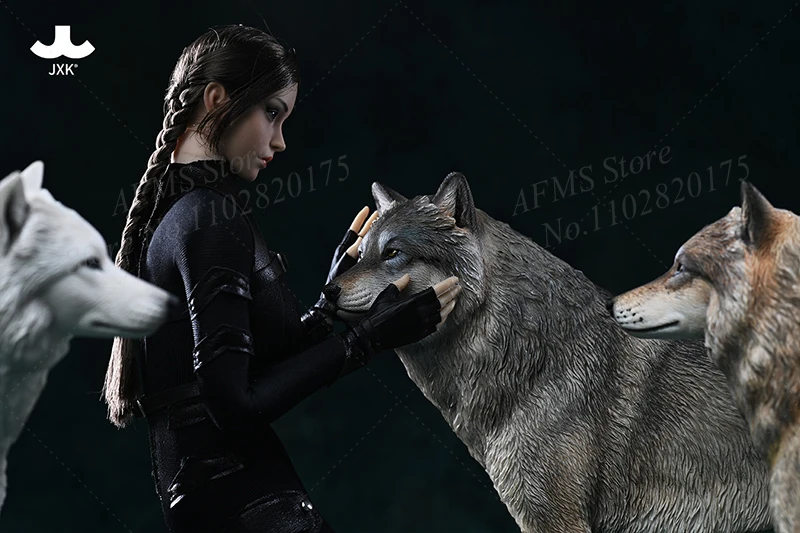 JXK JXK194 1/6 Skala Weißer Wolf Arktischen Wolf Simulation Wildlife Tier Harz Spielzeug Modell Fit12Incha Action Figur Körper