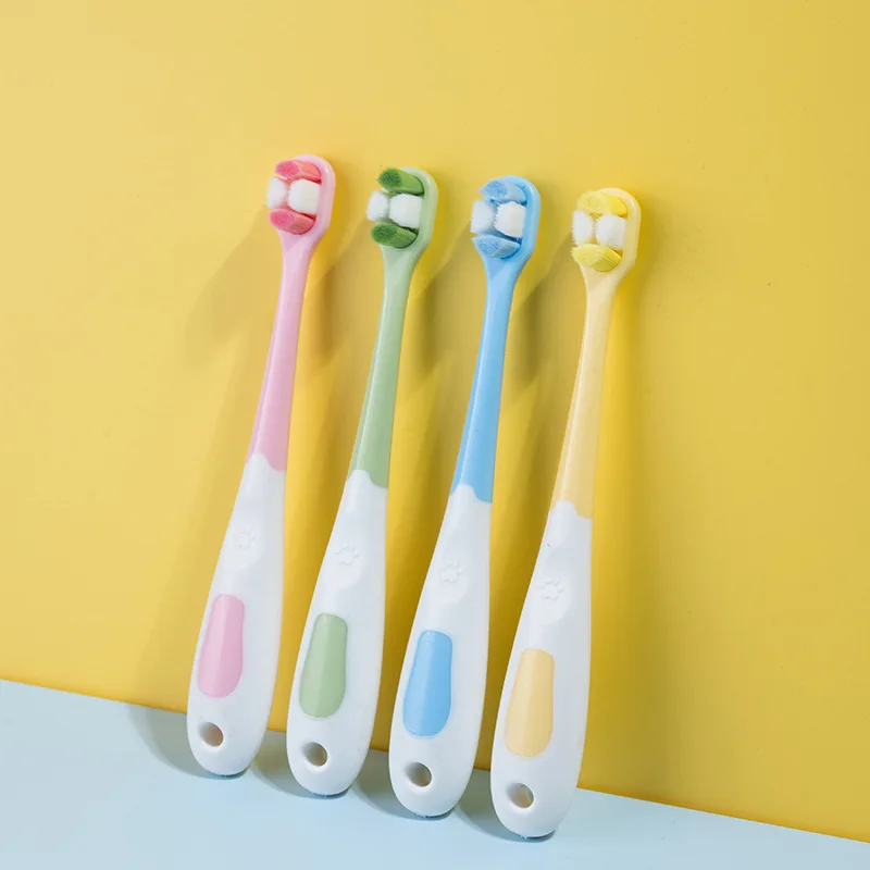 

Ultra-fine Soft Bristles Toothbrush Children Kids 360°Clean Tooth Teeth Gum Care Cute Cartoon Handle Newborn Oral Healthy Baby