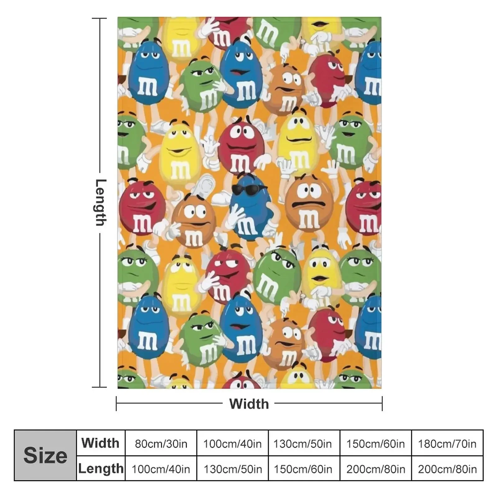 MandM Character Collection Throw Blanket anime Nap Blankets