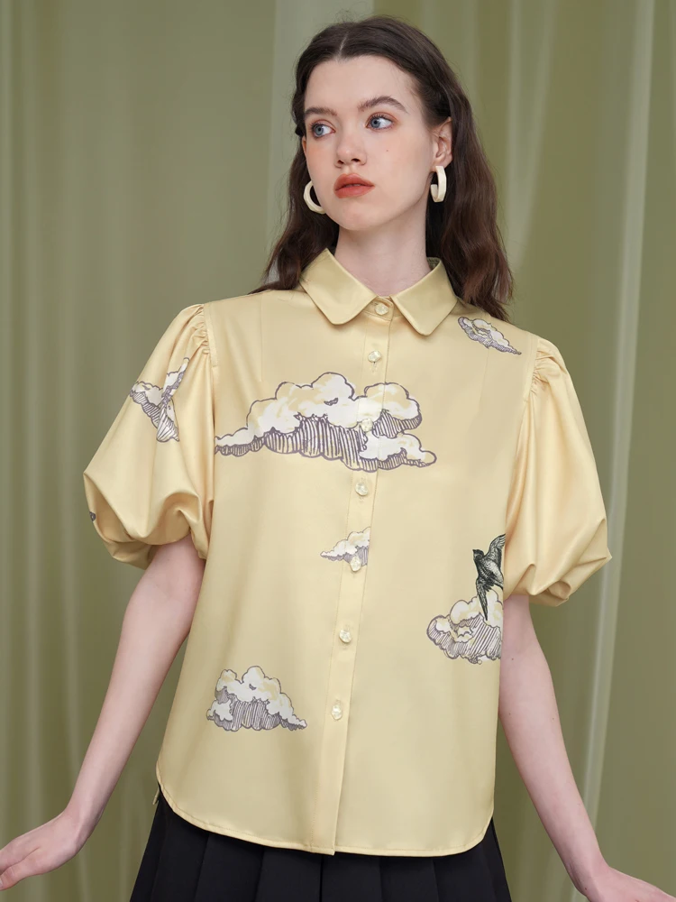 Exquisite Swallow Shirt for Women, Interesting Summer Shirt