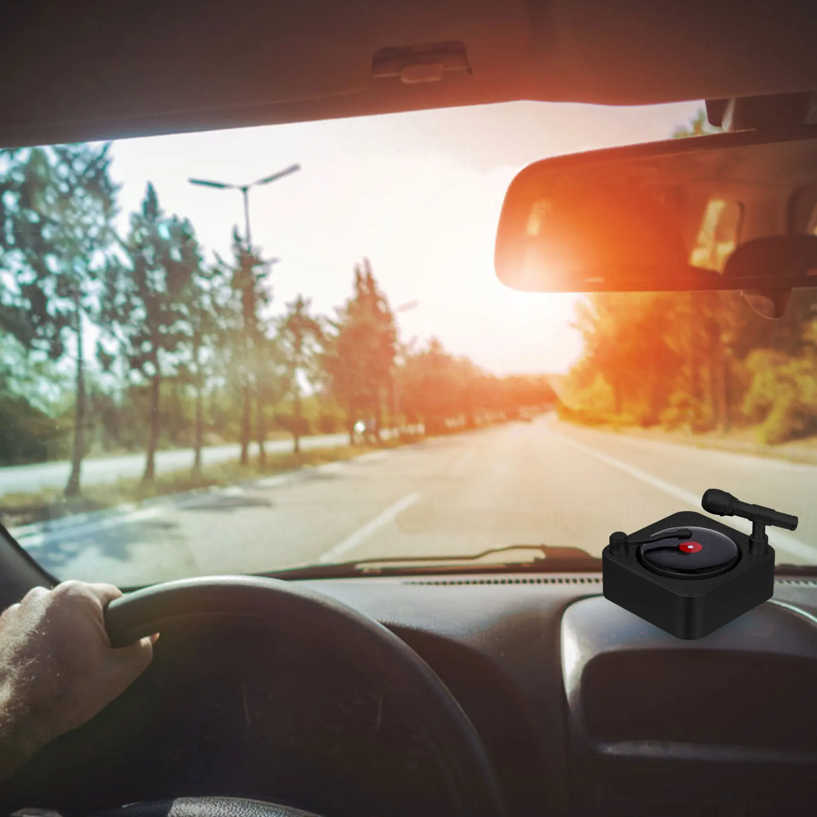 

Solar Phonograph Aromatherapy Car Diffuser Decorative Air Freshener Odor Relaxing Auto Aroma Diffuser Inner Car Decor