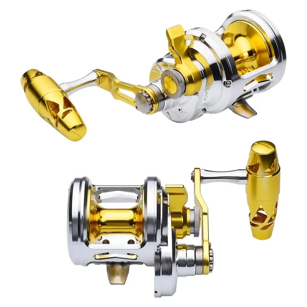 

Full Metal Jigging Reel Boat Saltwater Big Game Fishing Reel 5.7:1 Speed Ratio CNC Trolling Reel Max Drag 40kg