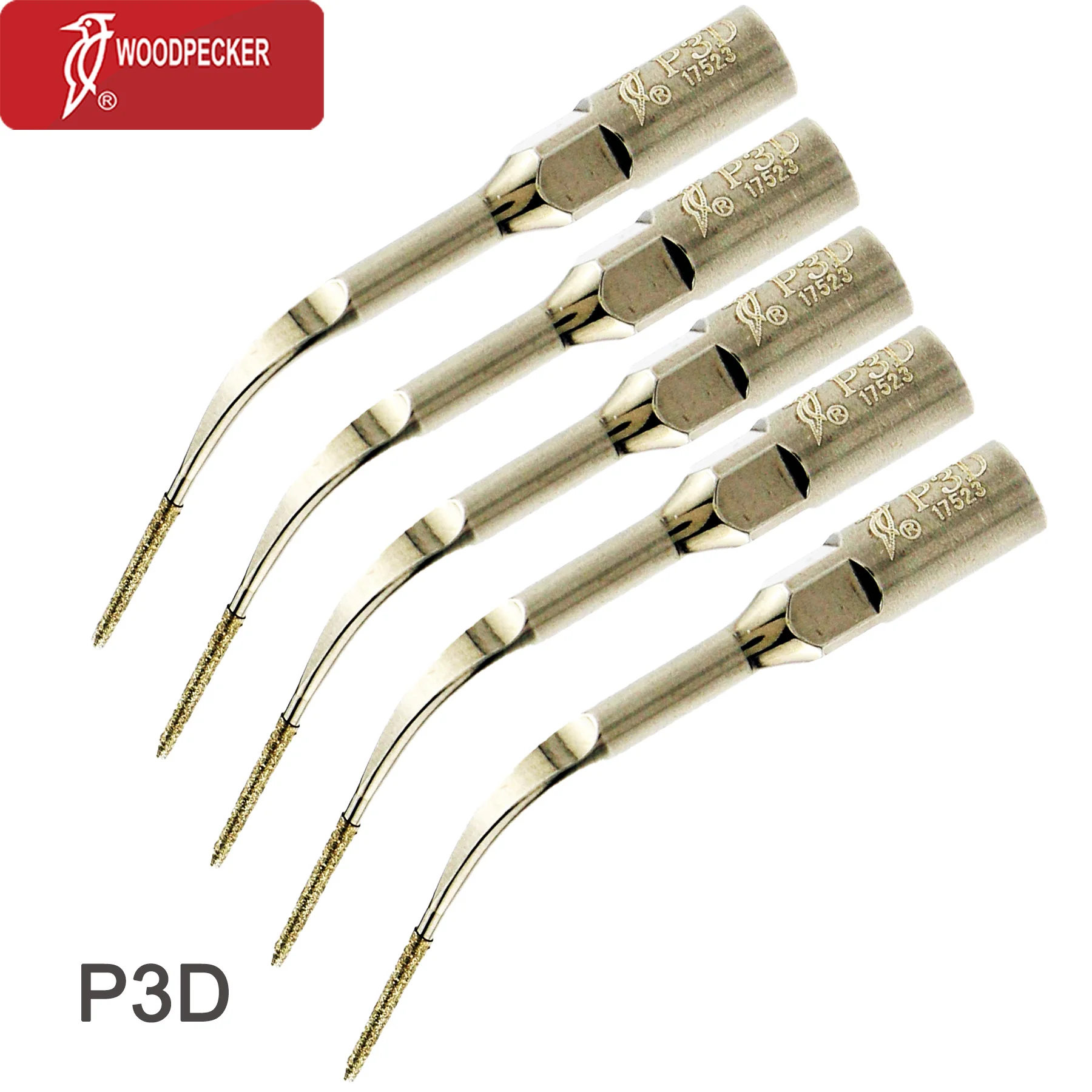 

Woodpecker Dental Ultrasonic Endodontic Piezo Scaler Tip Diamond coated root canal teatment Fit EMS P3D