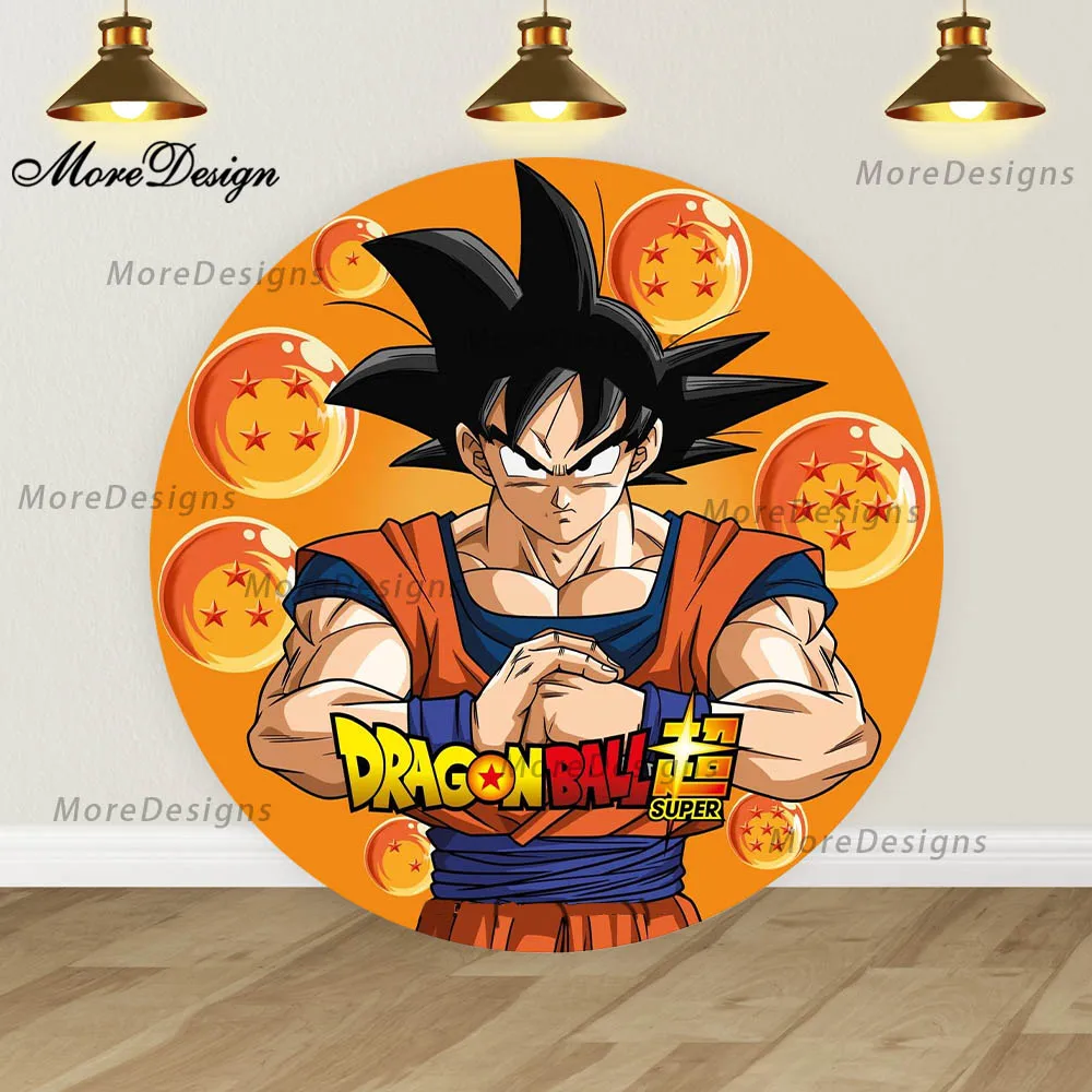 

Круглые чехлы для цилиндрических подставок с тематикой Dragon Ball для детских дней рождения и украшения на вечеринку в честь рождения ребенка