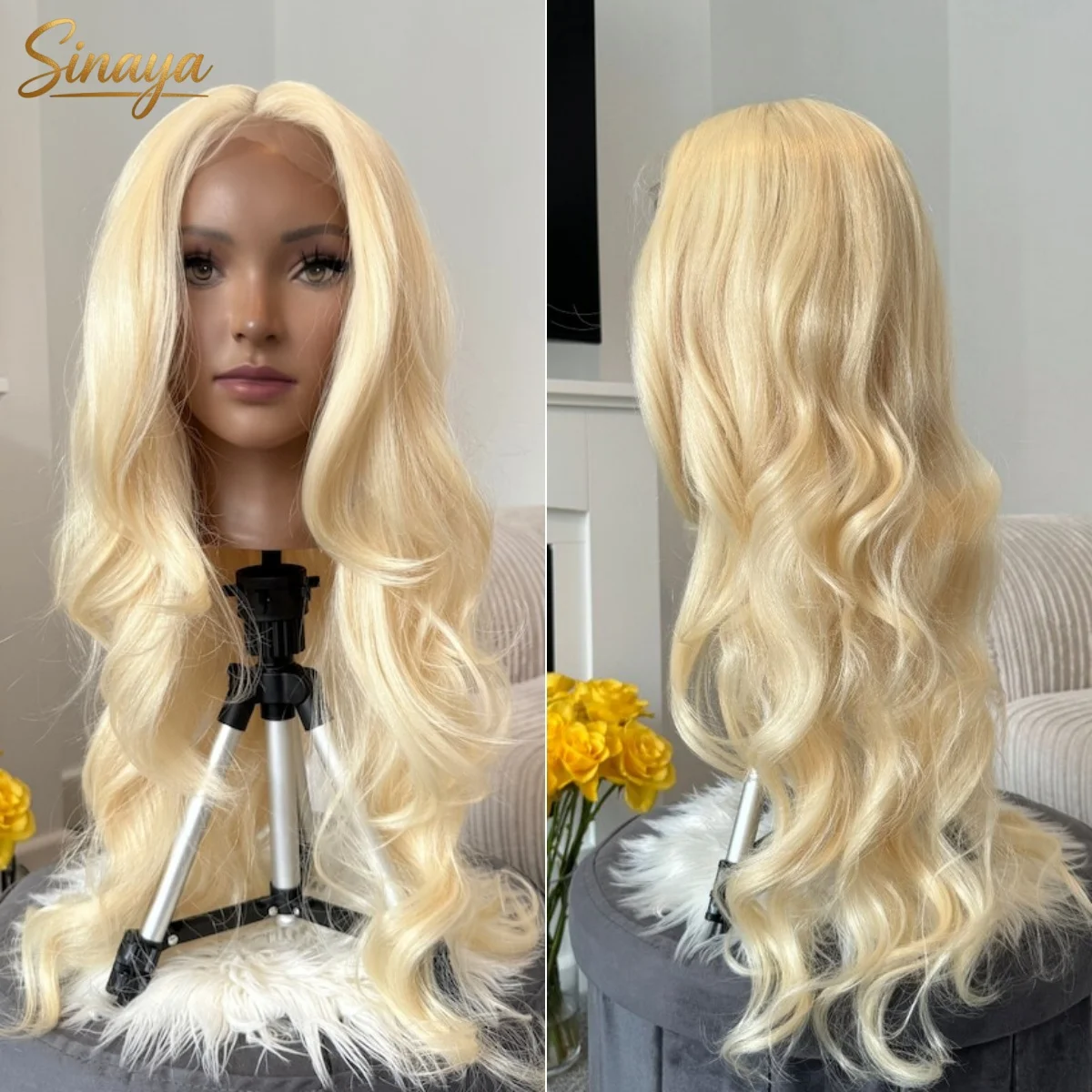 

Синтетический парик 613 HD 13x4 с прозрачной сеткой, волнистый, блонд, высокое качество, без клея, с предварительно выщипанной линией роста волос