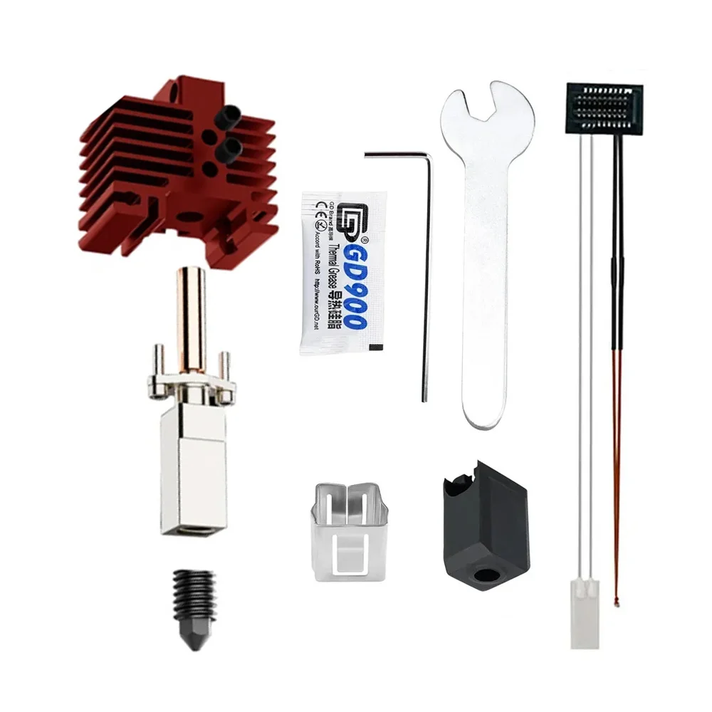 Upgrades V2 Hotend Kit voor Bambu Lab P1P X1 P1S X1C Hot End Thermistor Bimetaal Throat Bambulab Gehard Staal Nozzle Printkop