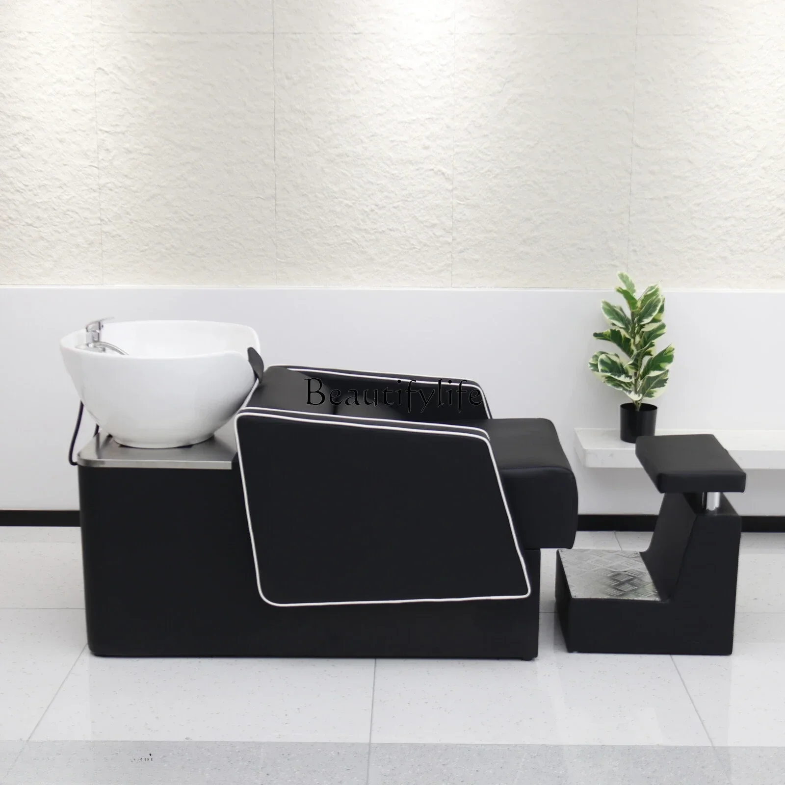 Barber Salon Dedicated High-End Affordable Luxury Shampoo Chair Hairdressing Salon Half Lying Flushing Bed