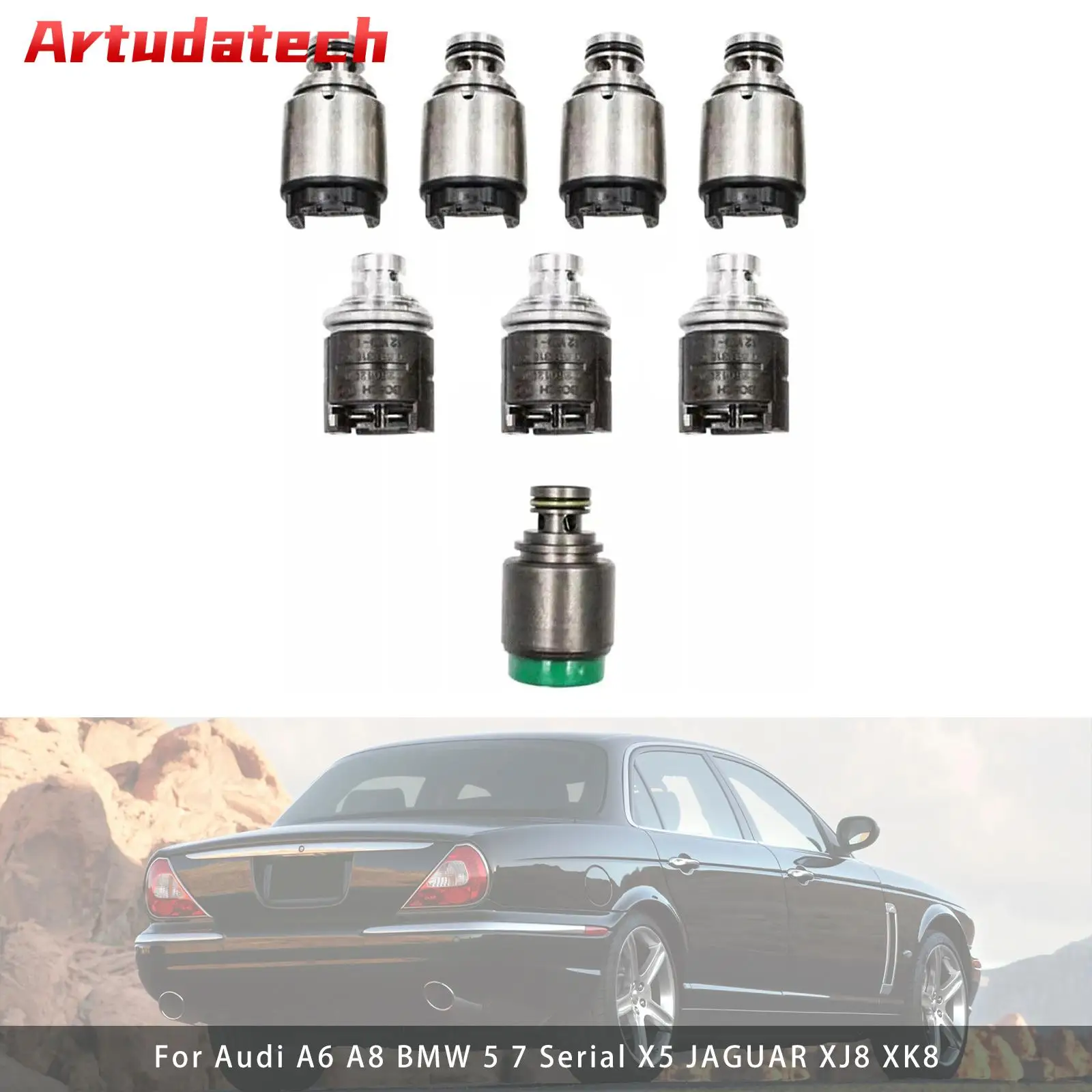 

Комплект соленоидов трансмиссии Artudatech 5HP24 для Audi A6 A8 BMW 5 7 Serial X5 JAGUAR XJ8 XK8, автомобильные аксессуары