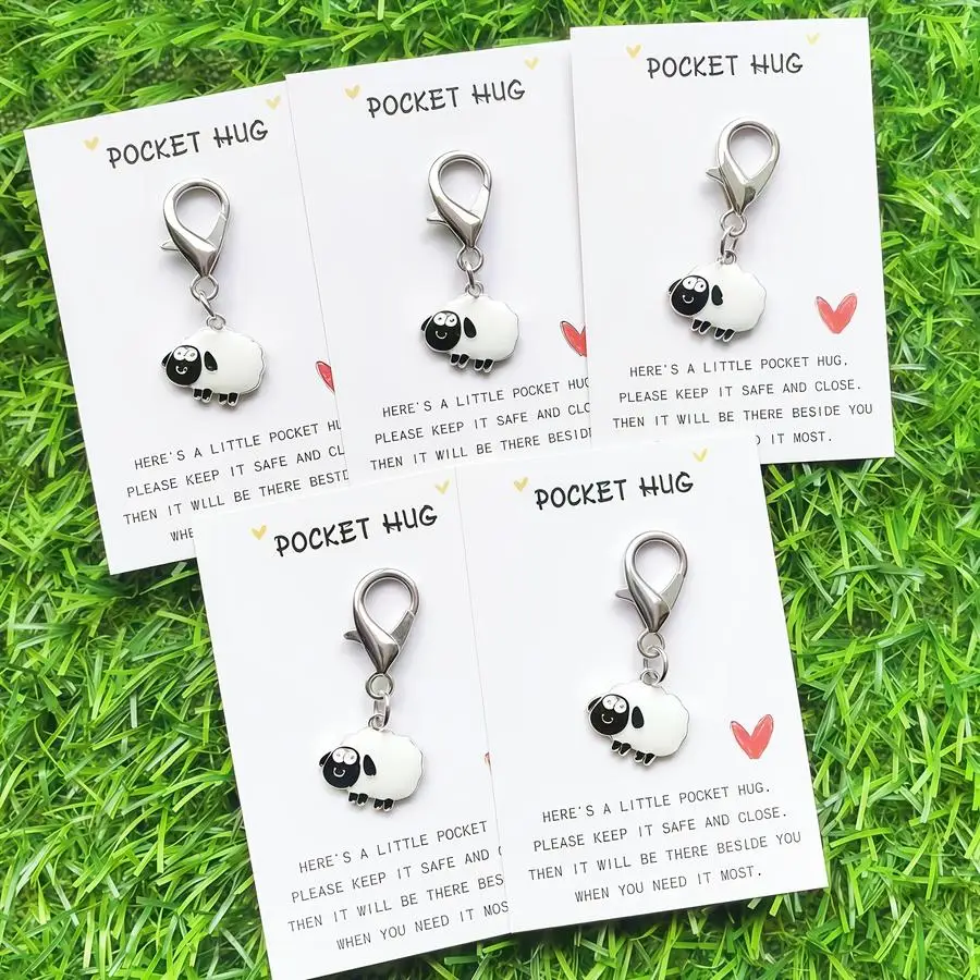 1/5/10/20/50/100pcs of Black And White Sheep-Themed Keychains, Fashionable Keychains for Bags, Cars, And Earphones, Suitable for