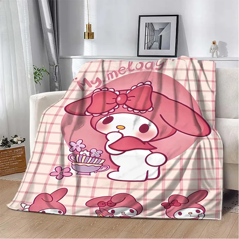 

My Melody Sanrio Plush Blanket Soft Fluffy Quilt Children Nap Throw Cartoon Blankets Sofa Travel Picnic Blanket Adult Girl Gifts