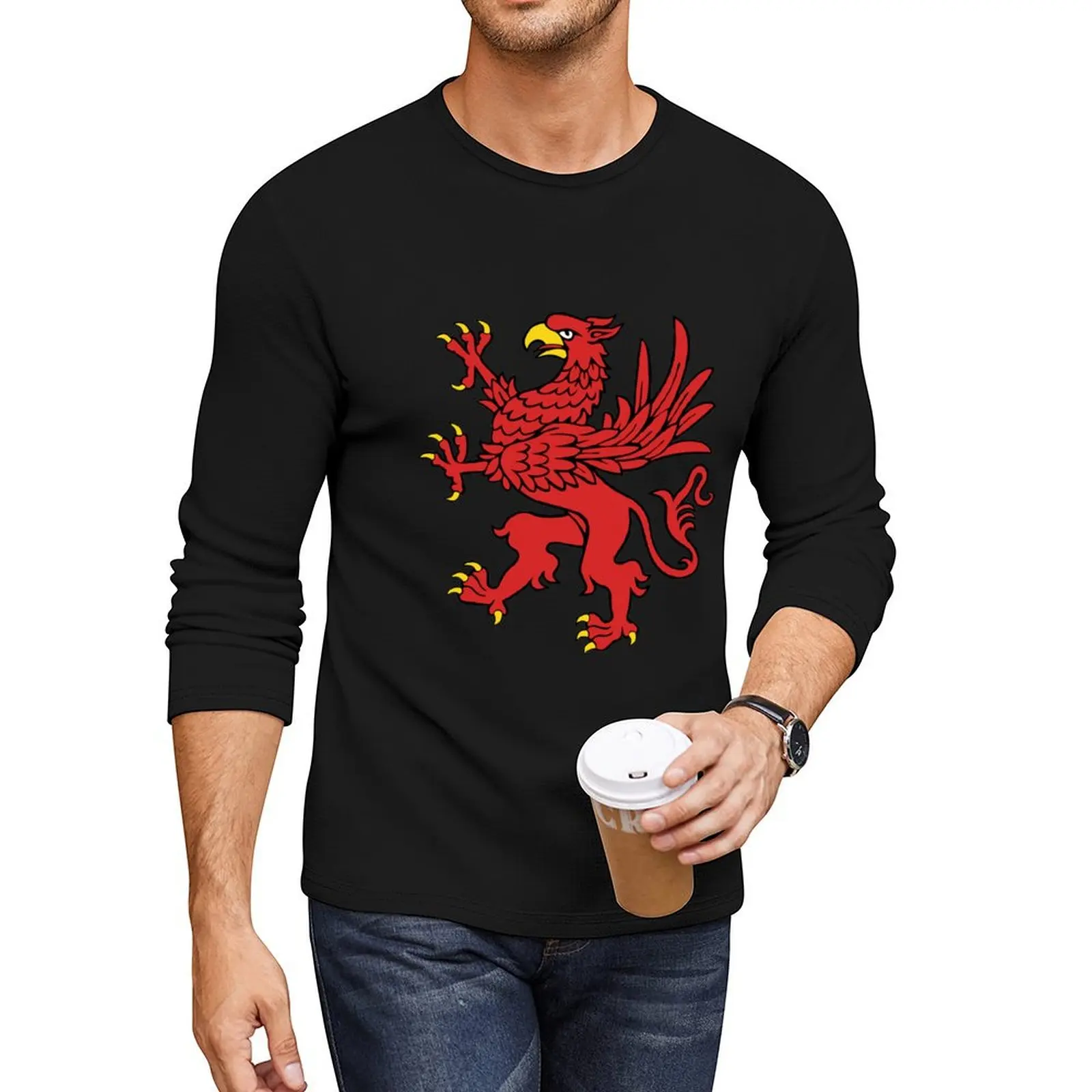 Griffin Mythological Creature Long T-Shirt anime clothes clothes for men