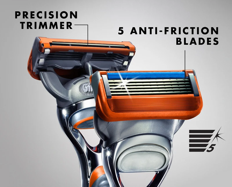 Gillette Fusion 5 Razor 5-Layer Blades Shaving Machine for Men Sharp Blades Men's Shaving Razor
