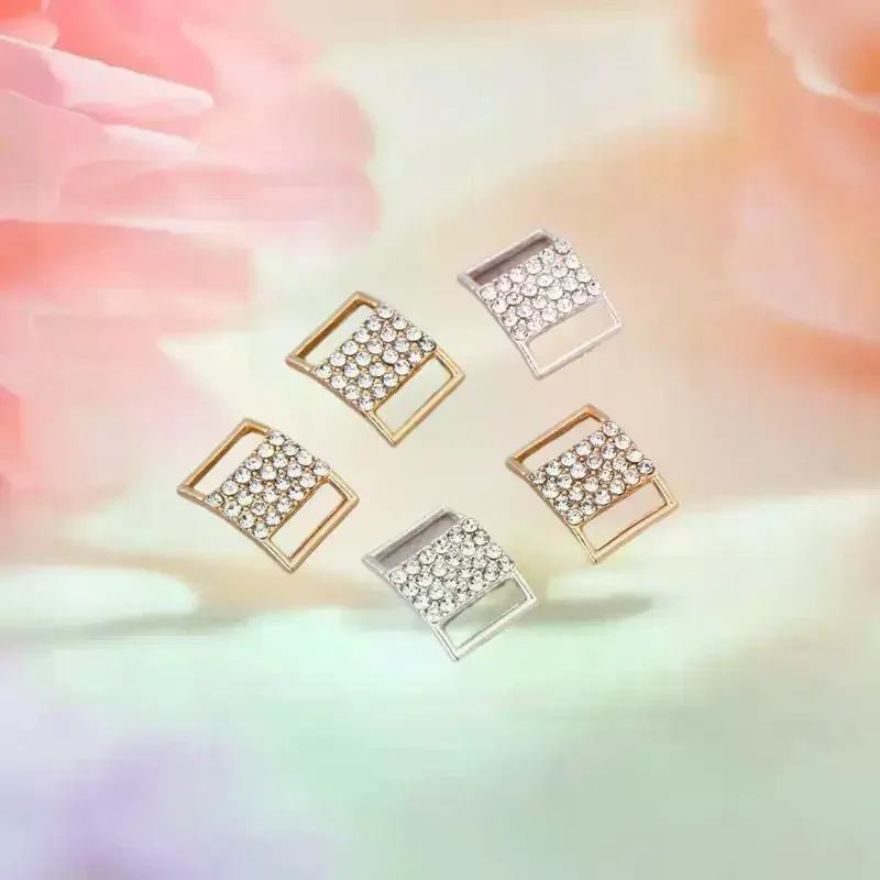 10 قطعة 10*15 مللي متر حجر الراين بيكيني موصل مشبك سبيكة سلسلة ملابس السباحة الزخرفية حجر الراين مشبك DIY بها بنفسك مجوهرات اكسسوارات #2