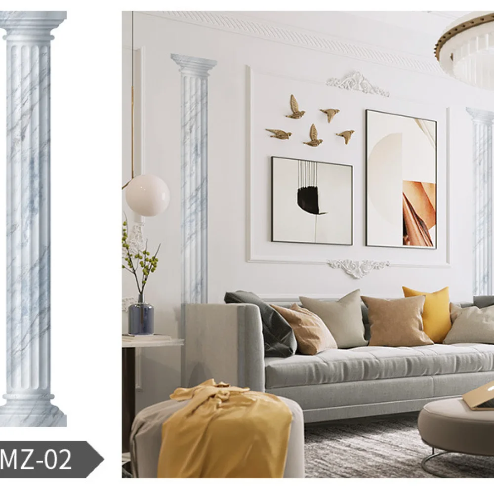 European Retro Roman Pillar 3D Wall Sticker Waterproof Wallpaper Living Room Backdrop Home Improvement Texture Decor Decal