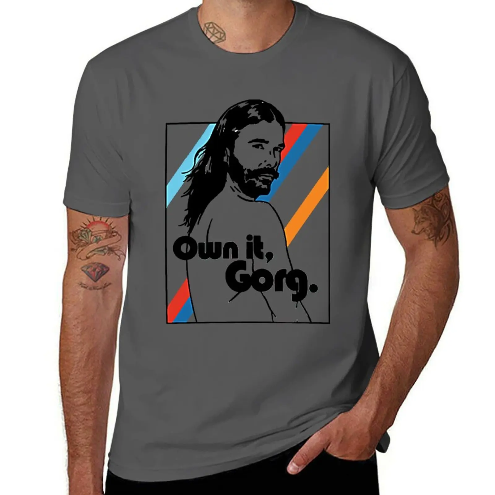 

jonathan van ness T-Shirt Casual Loose Short Sleeve Tee for Men