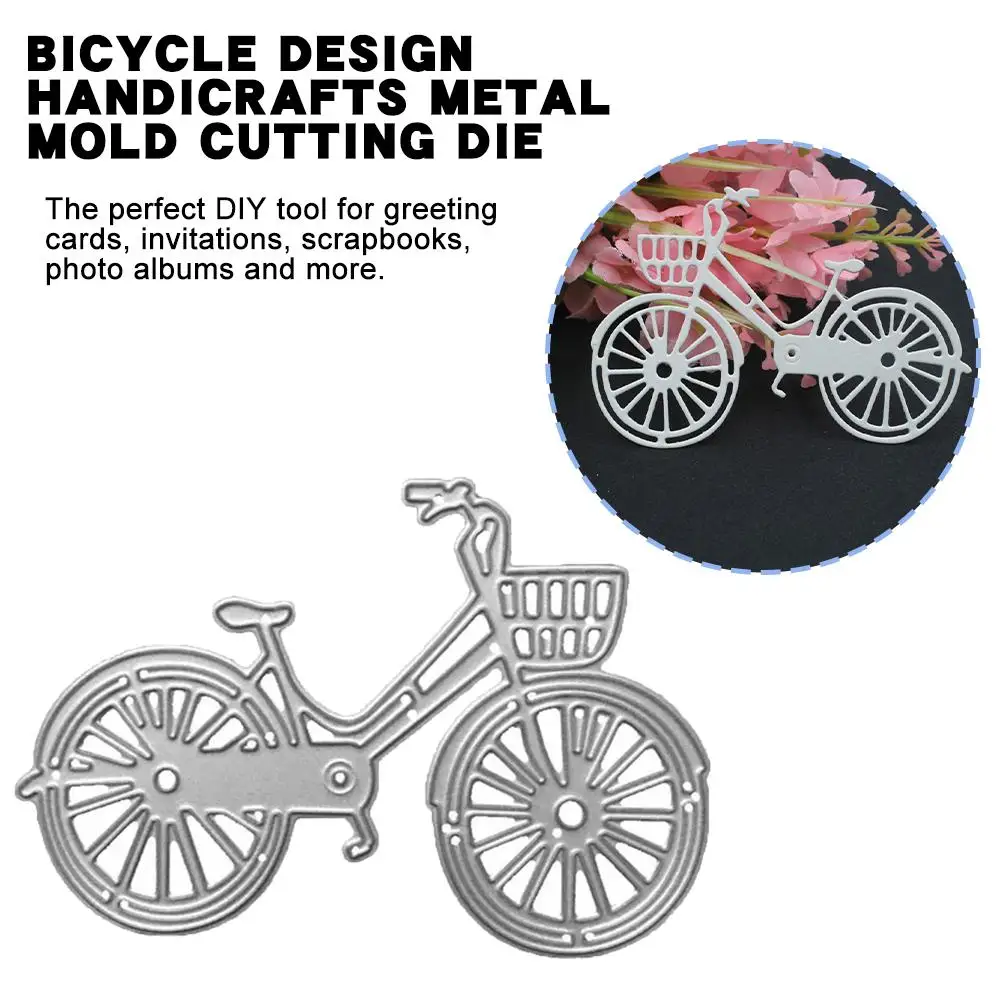 Bicycle Design Handicrafts Metal Mold Cutting Die Scrapbook Photo Carving Cutting Paper Die Album DIY Card Tools S7A2