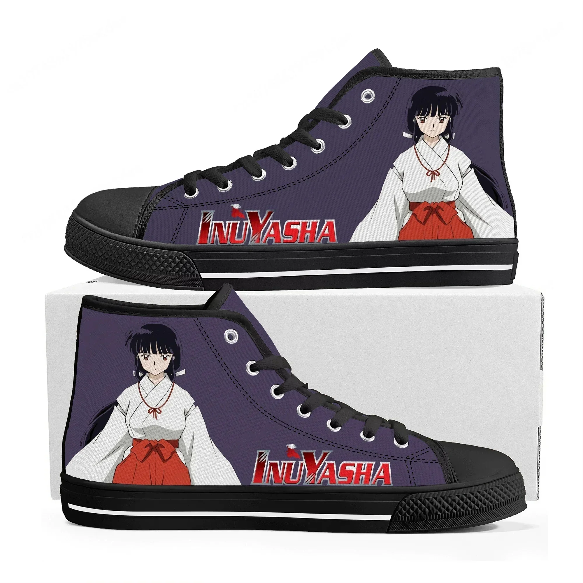

Кроссовки Kikyo High Top для мужчин, женщин и подростков, высококачественные кеды из канваса с изображением персонажей аниме и манги, повседневная обувь на заказ