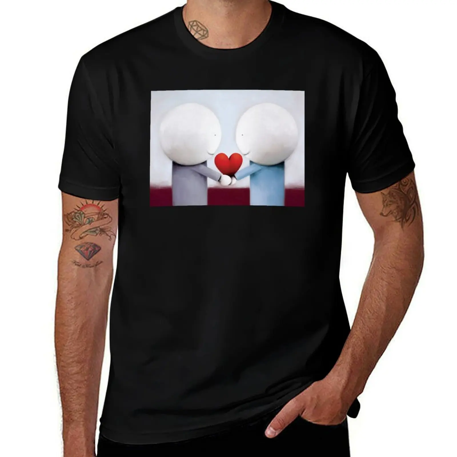 Sharing Love T-Shirt Basic Solid Tee for Daily Use T-Shirt