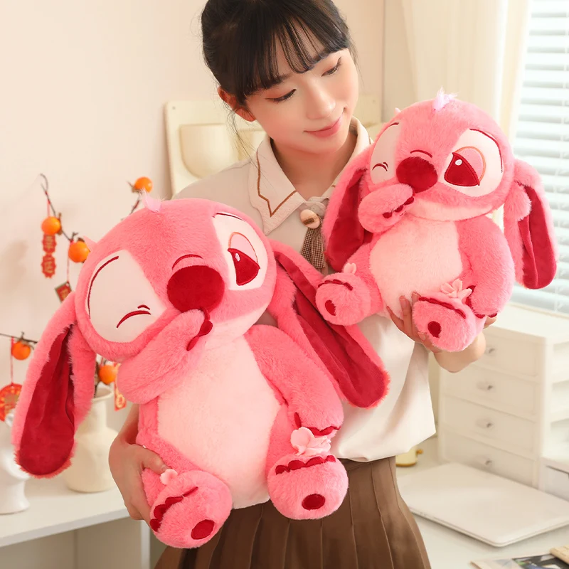 Kawaii disney sakura stich plüschtiere kawaii weiche disney rosa sakura stich ausgestopfte puppe anime film weihnachts geschenk