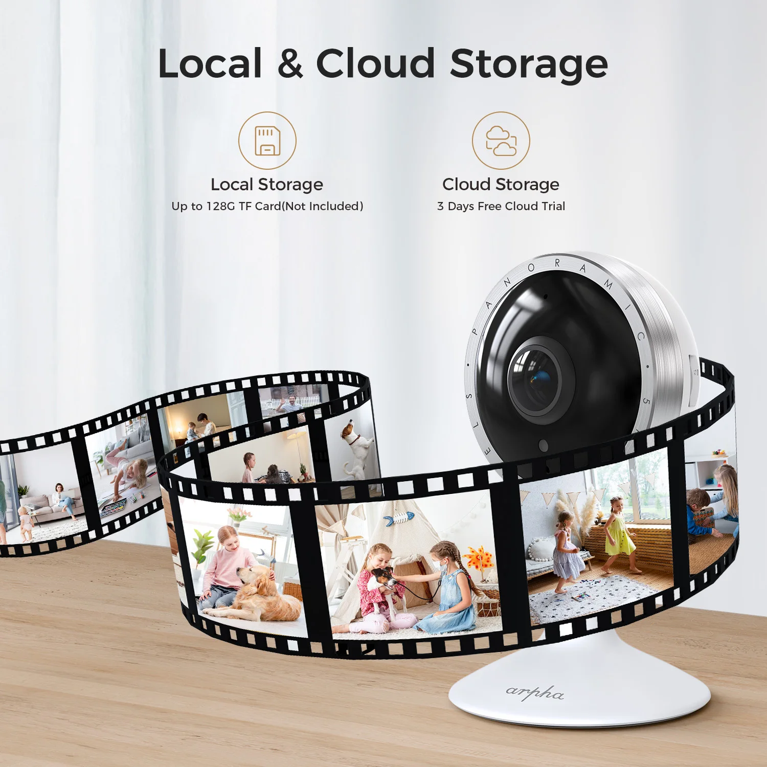 Arpha Security IndoorCam P160M IP Camera 2K WiFi Pet Camera Two-Way Talk Home Security PIR Human Detection Support TF Card