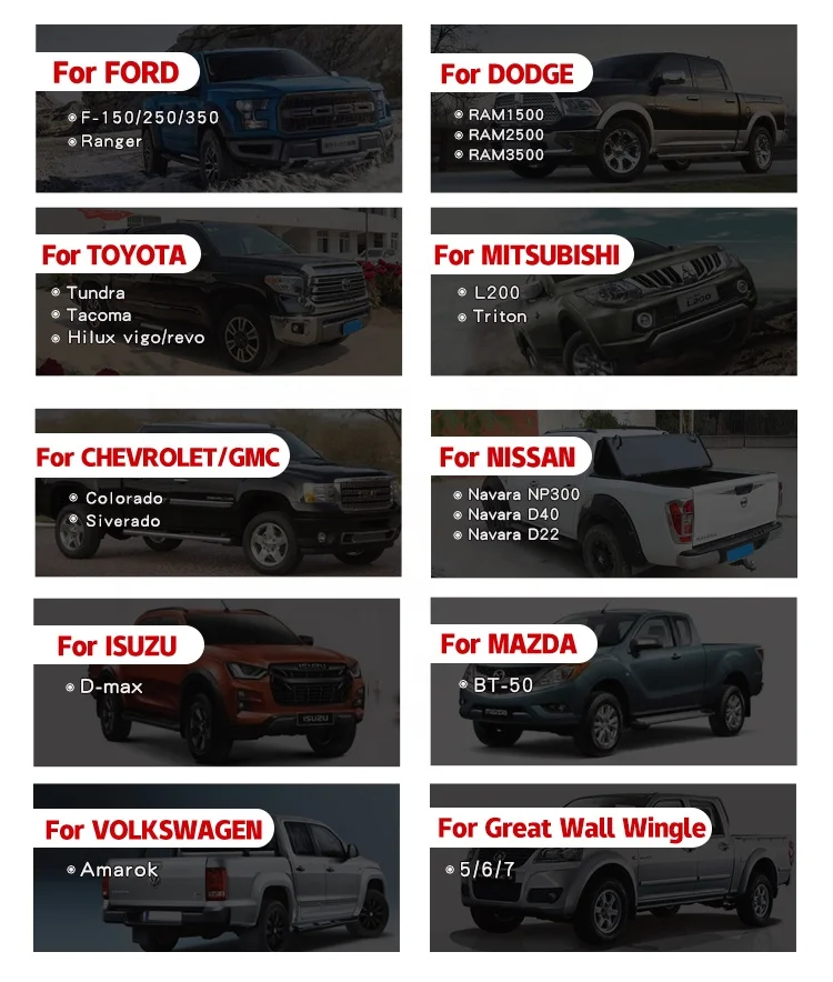 CoolCar CoolCar 4X4 Tenda de dossel Caminhões superiores rígidos Caminhão de captação de dossel para gladiador
