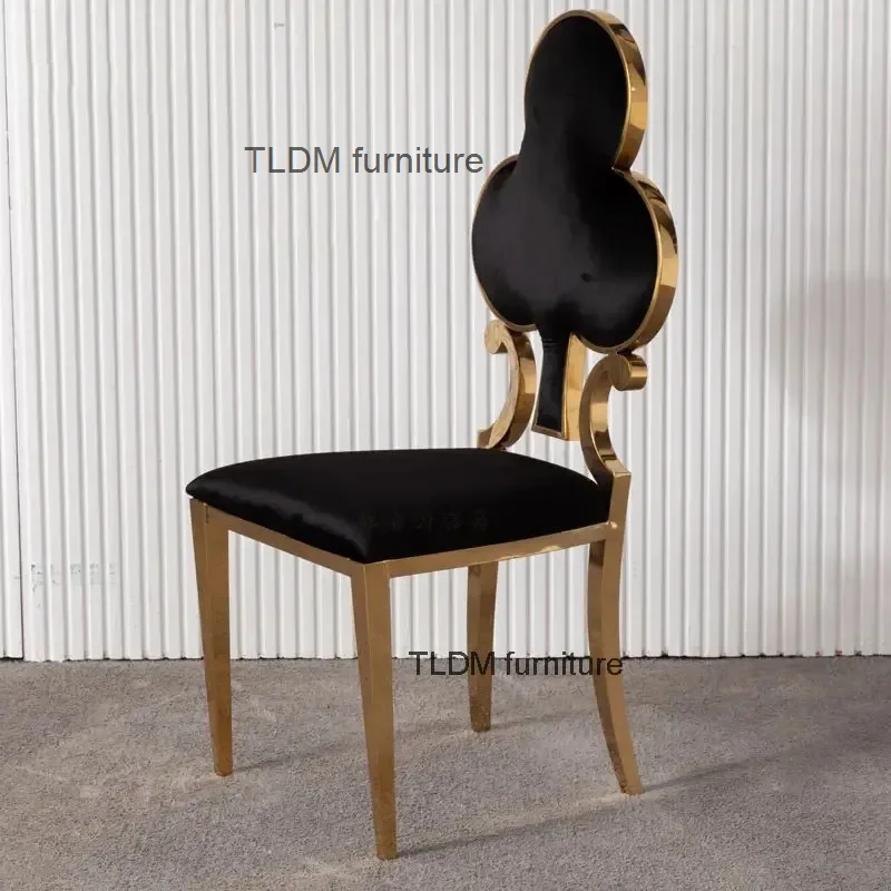 Nordic designer Flannel Dining Chair Minimalist Modern Soft Cushion Poker Dining Chair Home Furniture Custom Dining room Chair C