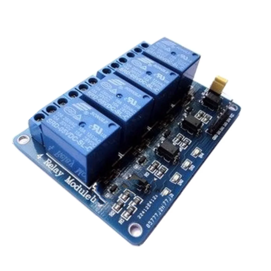 

4-way 5V relay module with optocoupler, relay control board with indicator light, relay output