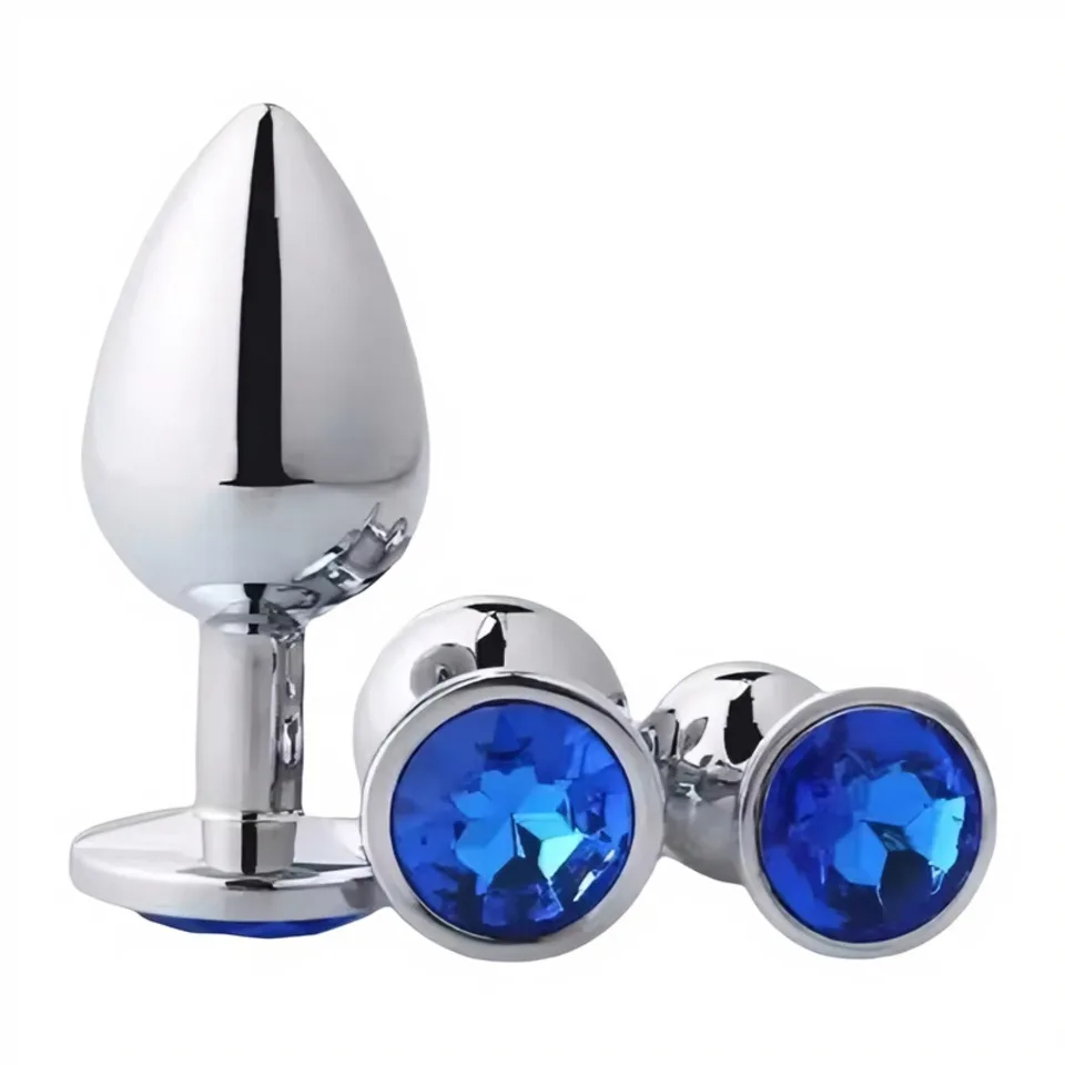 Metal Butt Plug Diamond Smooth Ass Anal Play Adult Couples Sex Toy Amal Plug Crystal Jewelry Anal Plug Base Buttt Trainer