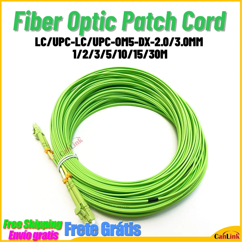 

Fiber Optic Patch Cable OM5 LC UPC 3-30M, 40GB/100GB Duplex LC-LC 50/125Um Multimode Fiber Optic Cables LSZH - 1M(3Ft)