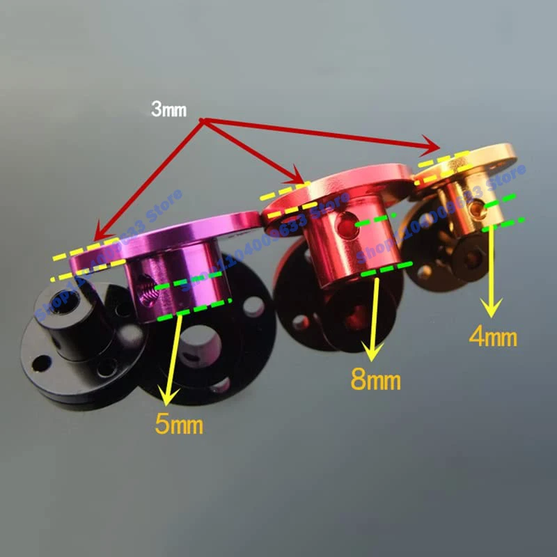 1Pcs 3mm 4mm 5mm 6mm 8mm Aluminum Alloy Rigid Flange Coupling Motor Guide Shaft Coupler Motor Connector 3D Printer