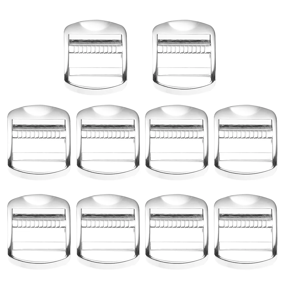 10Pcs Sturdy Metal D-Ring Buckles 24Mm Silver Zinc Alloy Easy Install Anti-Deform for Backpack Handbag Tote Luggage Collar Strap