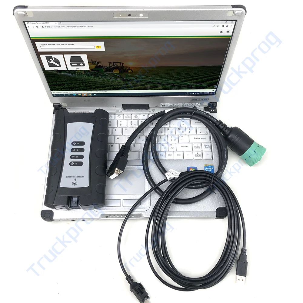 CF C2 LAPTOP+V5.3 Electronic Data Link EDL V3 Diagnostic Adapter Service J-D EDL V3 Advisor Construction Agricultrue Tool