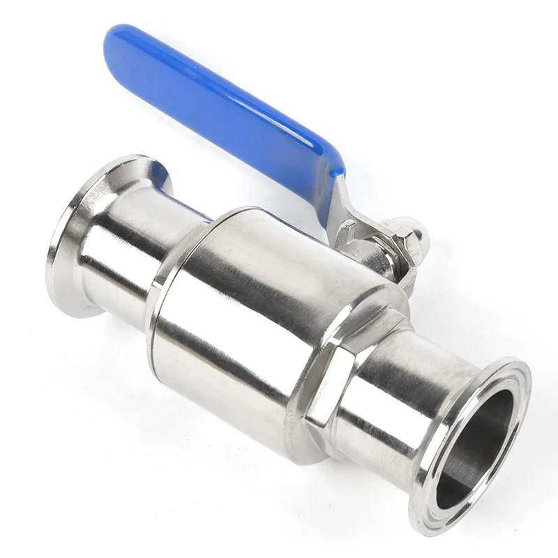 304 Stainless Steel Sanitary Ball Valve, Tri Clamp Ferrule Type, Homebrew Diary Product, 1-1/2 