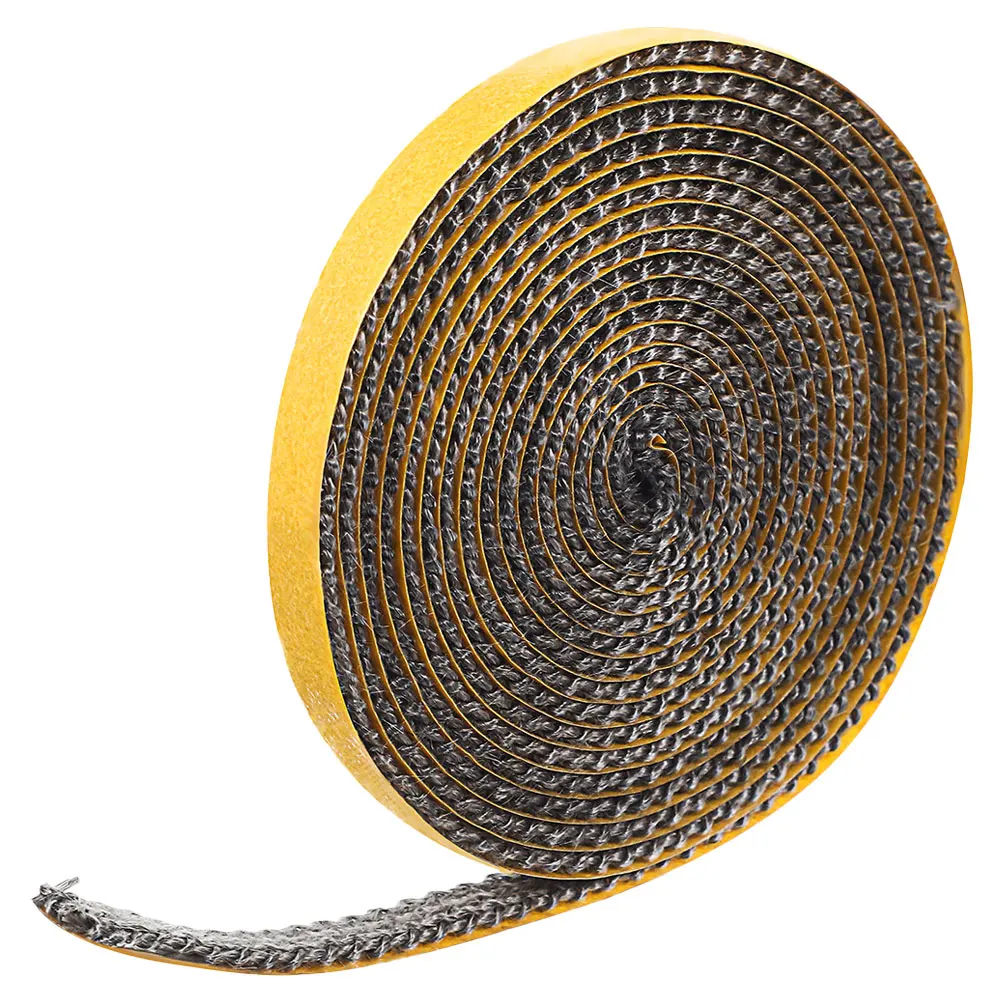 

1 Roll Self Adhesive Stove Liner Heat Resistant Fire Sealant Strip Glass Rope For Wood Burning Stoves Fireplace